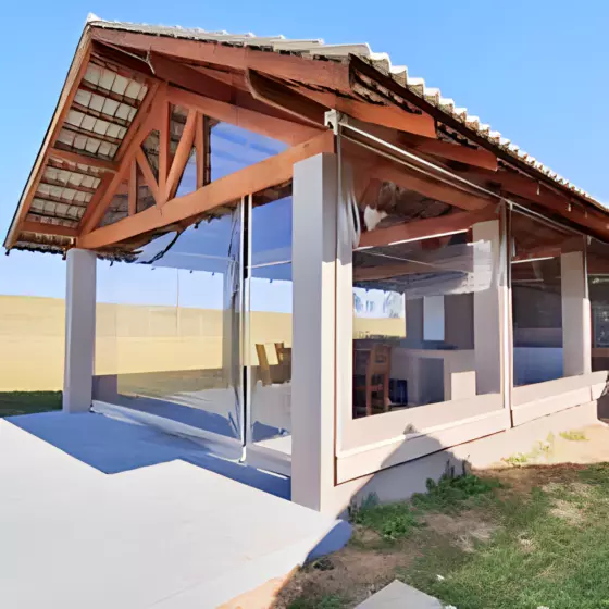 Cobertura com Toldo Transparente - trabalhos realizados