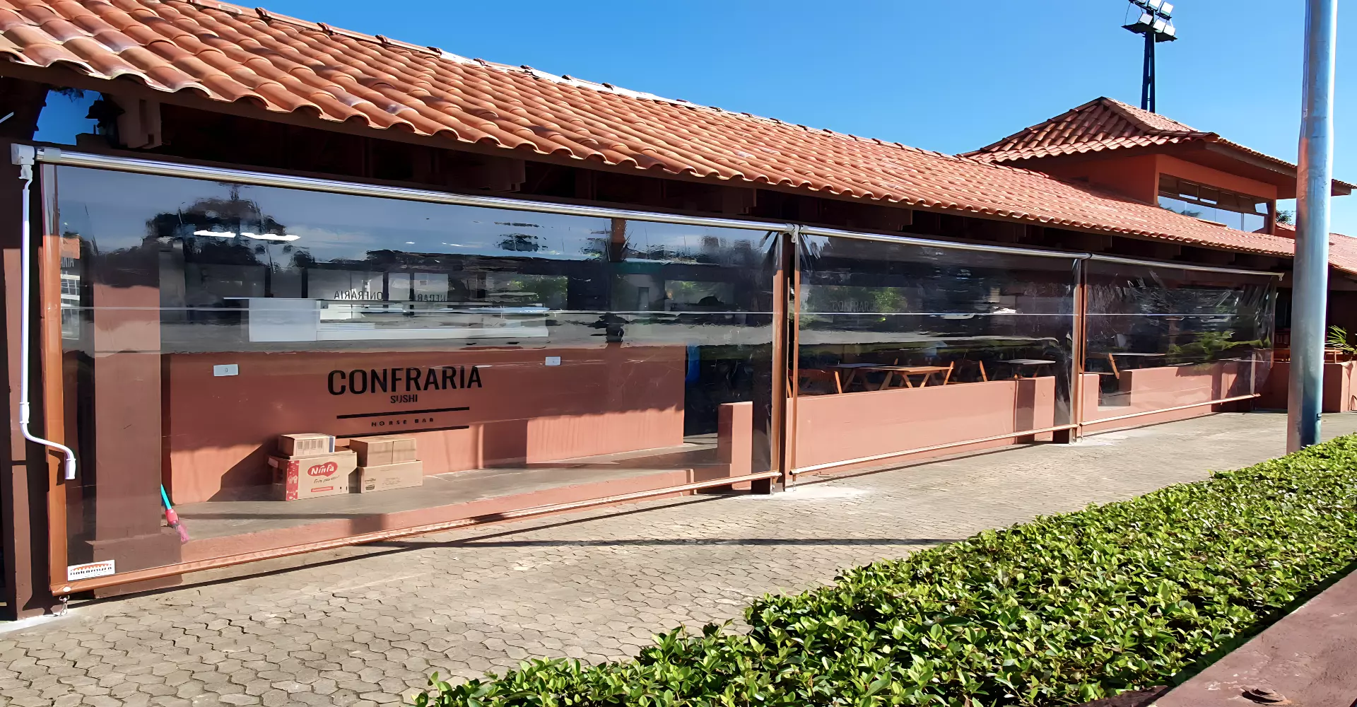 Cobertura com Toldo Transparente - trabalhos realizados