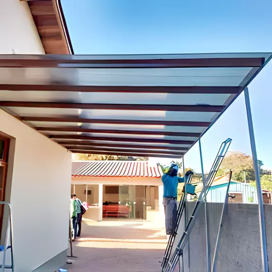 Toldos Fixos de Policarbonato - trabalhos realizados