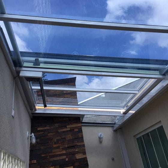 Teto Abre e Fecha de Vidro Temperado Para Garagem em Elias Fausto (SP) - trabalhos realizados