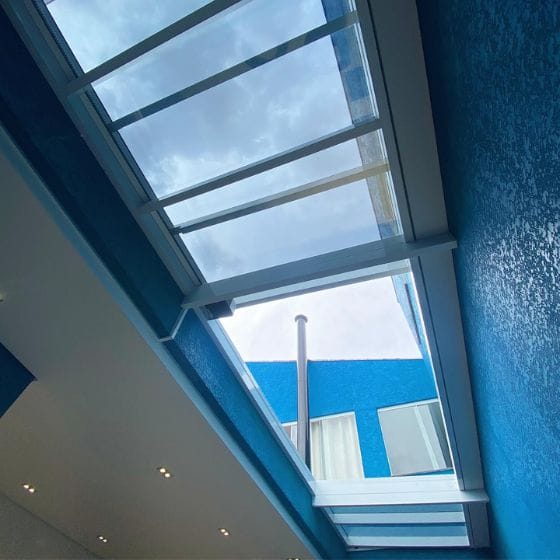 Teto Abre e Fecha de Vidro Temperado Para Garagem em Elias Fausto (SP) - trabalhos realizados