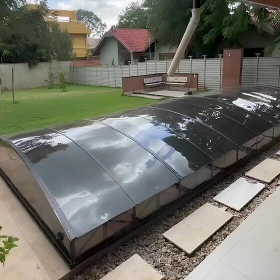 Cobertura de Piscina - trabalhos realizados