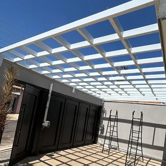 Cobertura de Policarbonato Compacto - trabalhos realizados