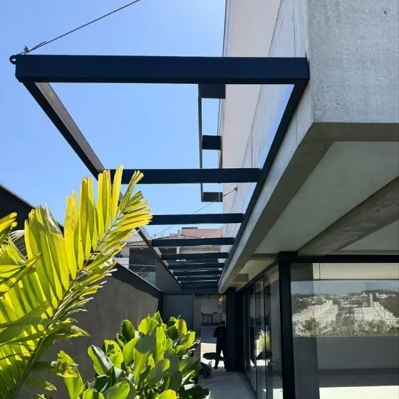 Cobertura de Policarbonato Compacto - trabalhos realizados