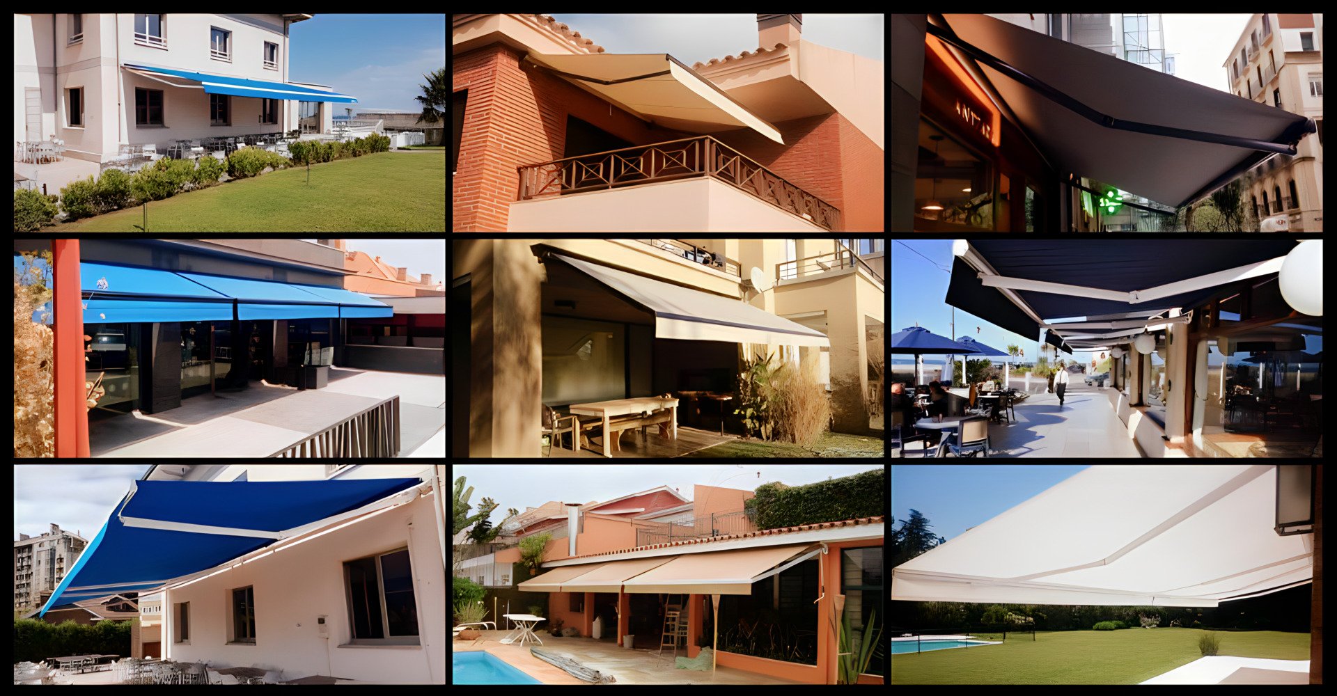 Toldo com Braço Articulado para proteção contra o sol e a chuva. Toldo com Braço Articulado para proteção contra o sol e a chuva.