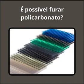 Furadeira perfurando policarbonato
