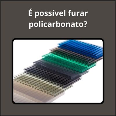 Furadeira perfurando policarbonato