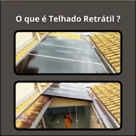 Telhado Retrátil em uma área externa