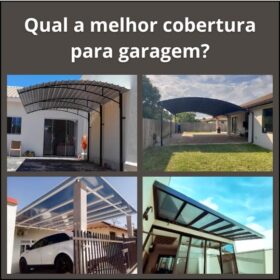 Comparação entre coberturas de lona, policarbonato e telhas metálicas para garagem.