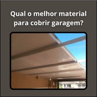 o melhor material para cobrir garagem é a Telha termo acústica. Está sendo instalada em uma garagem.
