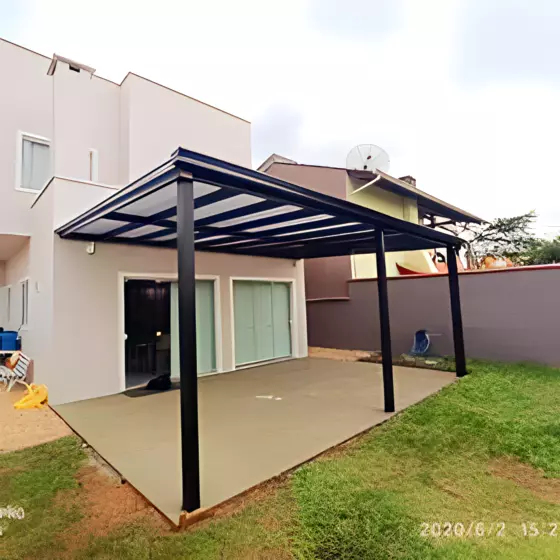 Telhado de Policarbonato para Condomínio em Agudos - trabalhos realizados