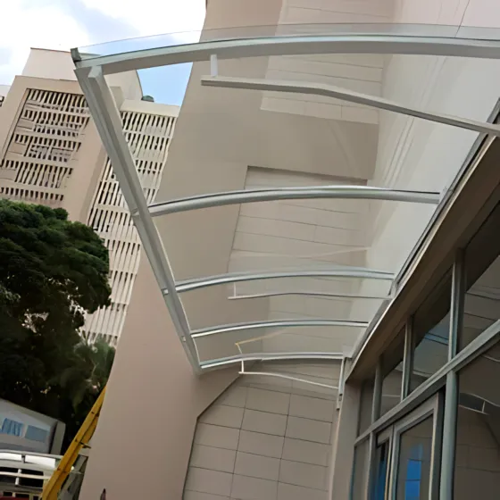 Telhado de Vidro para Açougue em São Roque - trabalhos realizados