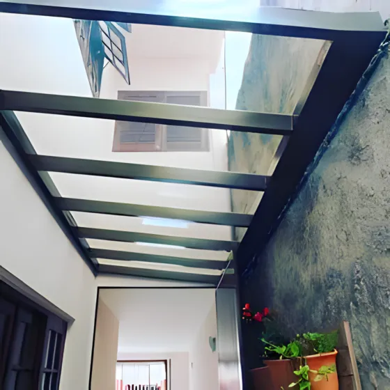 Telhado de Vidro para Açougue em São Roque - trabalhos realizados